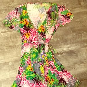 Floral wrap dress
